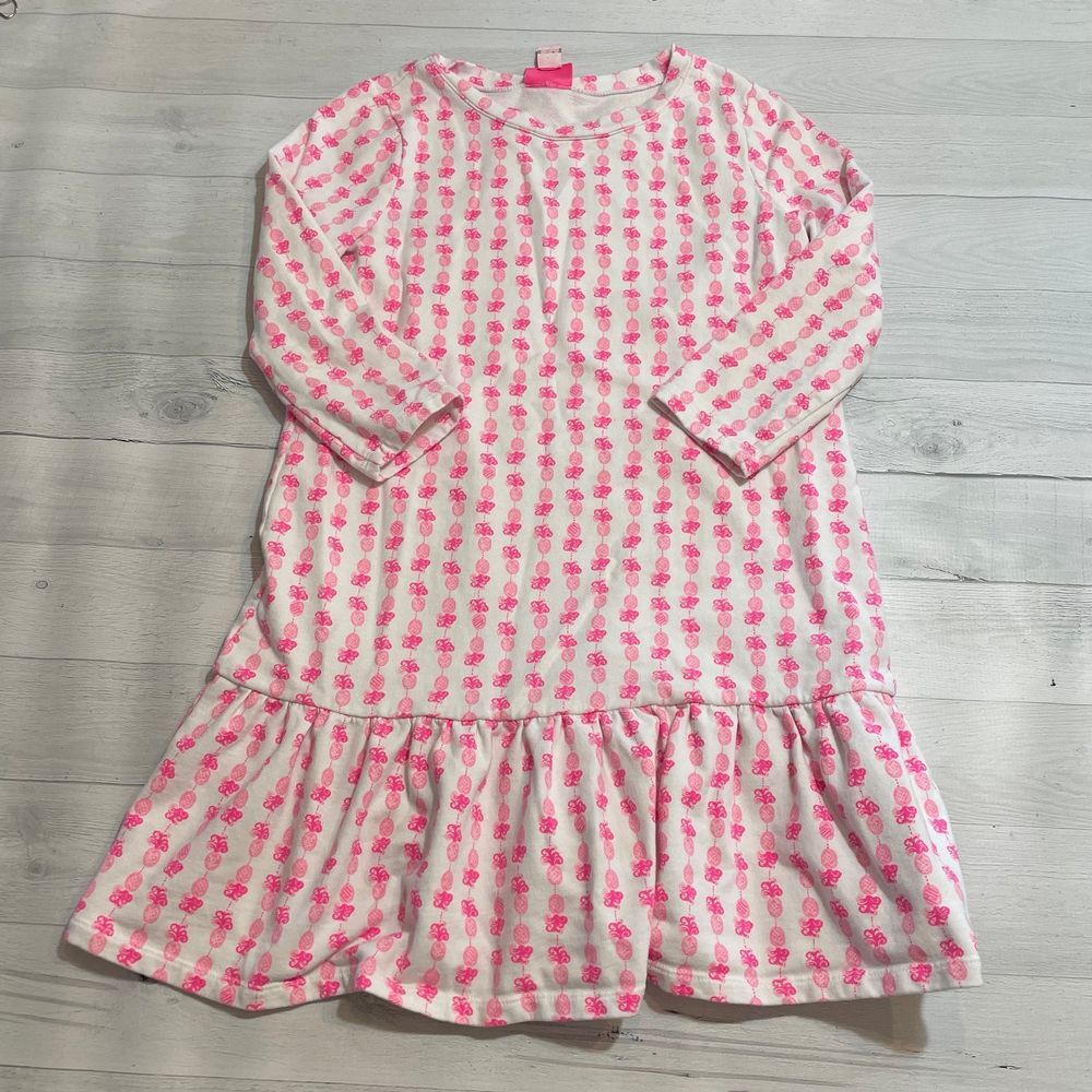 Lilly Pulitzer white pink cotton terry‎ dress 12/14